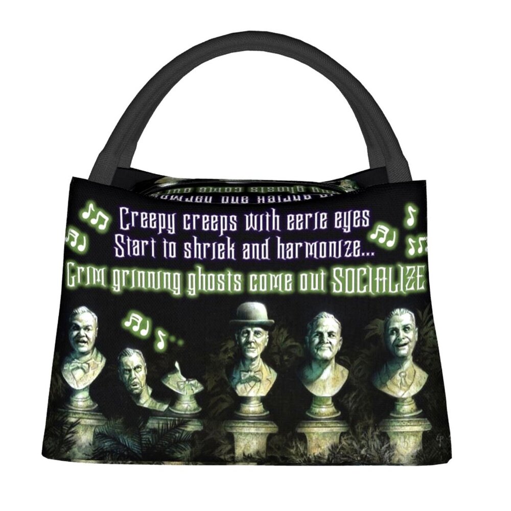 NEW Disney Singing Busts Haunted Mansion Insulated Lunch Bag Grim Grinning Ghost